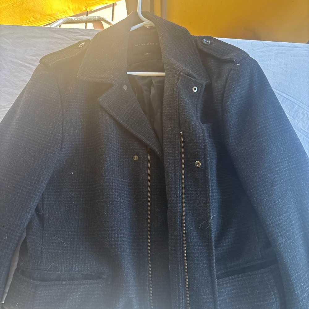 Banana Republic black pea coat